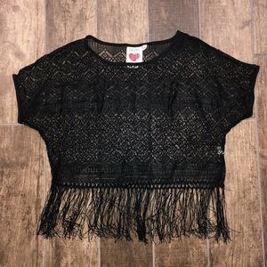 Lace and Fringe Shirt